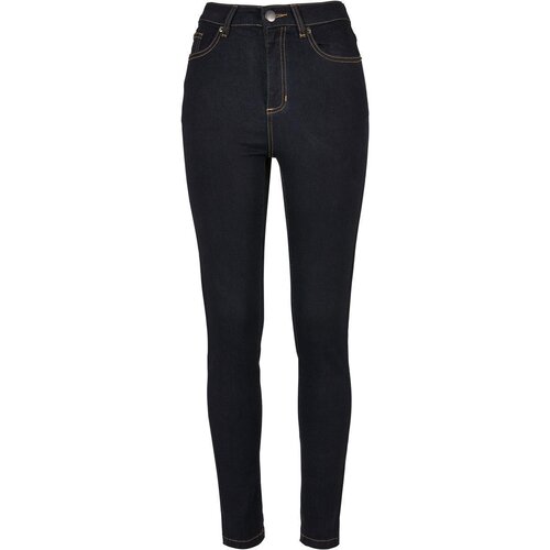 Urban Classics Ladies Organic High Waist Skinny Jeans darkblue raw 26