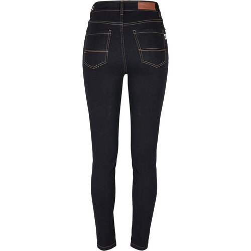 Urban Classics Ladies Organic High Waist Skinny Jeans darkblue raw 26