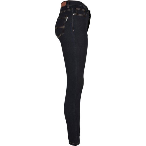 Urban Classics Ladies Organic High Waist Skinny Jeans darkblue raw 26