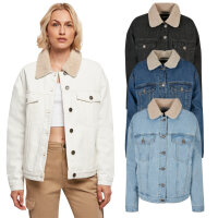 Urban Classics Ladies Oversized Sherpa Denim Jacket