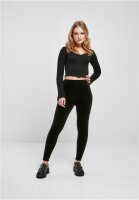 Urban Classics Ladies High Waist Rib Velvet Leggings