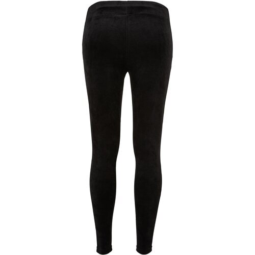 Urban Classics Ladies High Waist Rib Velvet Leggings black S