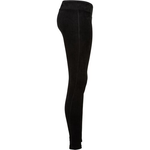 Urban Classics Ladies High Waist Rib Velvet Leggings black S