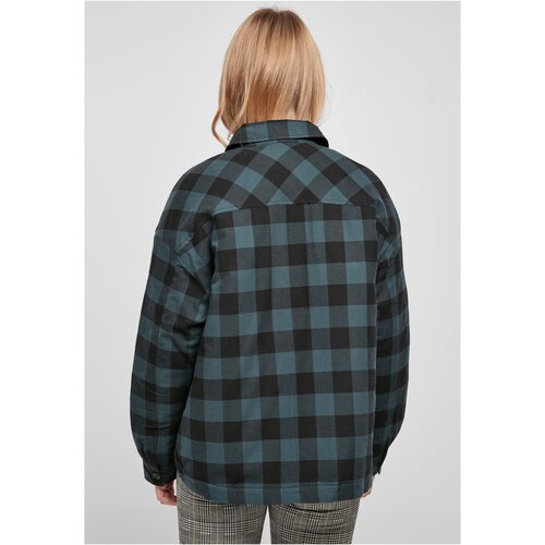 Urban Classics Ladies Flanell Padded Overshirt jasper/black S