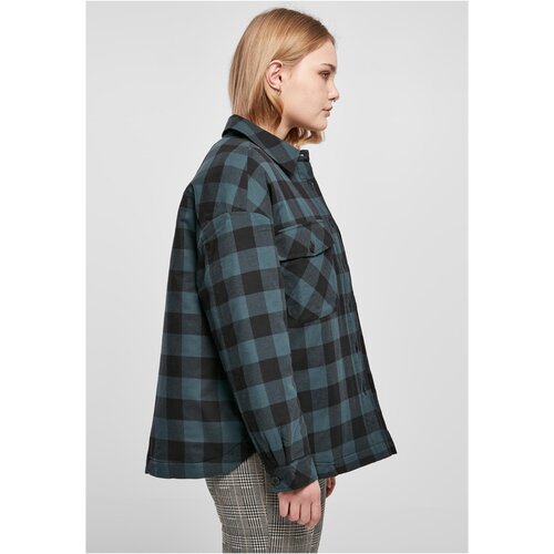 Urban Classics Ladies Flanell Padded Overshirt jasper/black S