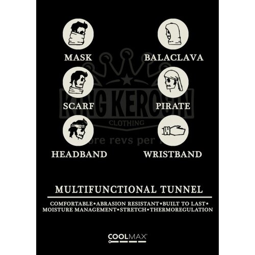 Queen Kerosin - Coolmax Multifunktions Tunnel Polkadot Black One Size