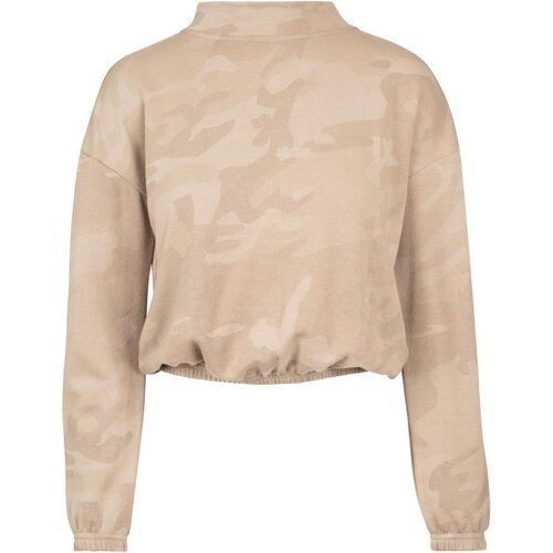 Urban Classics Ladies Camo Turtleneck Crew sand camo L