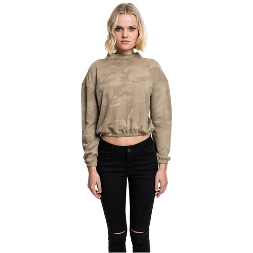 Urban Classics Ladies Camo Turtleneck Crew sand camo L