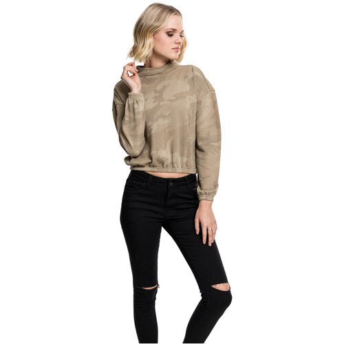 Urban Classics Ladies Camo Turtleneck Crew sand camo L