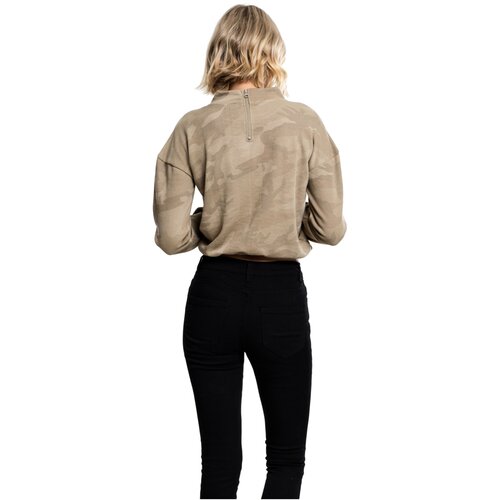 Urban Classics Ladies Camo Turtleneck Crew sand camo L