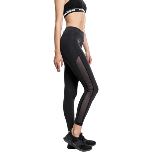 Urban Classics Ladies Tech Mesh Stripe Leggings black L