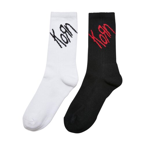 Merchcode Korn Socks 2-Pack black/white 47-50