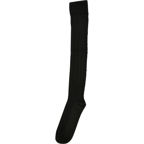 Urban Classics Cosy Jacquard Overknee Socks black 35-38