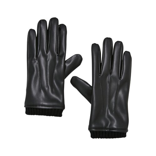 Urban Classics Synthetic Leather Basic Gloves black L/XL