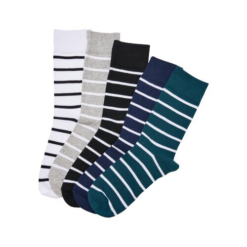 Urban Classics Small Stripes Socks 5-Pack wintercolor 39-42