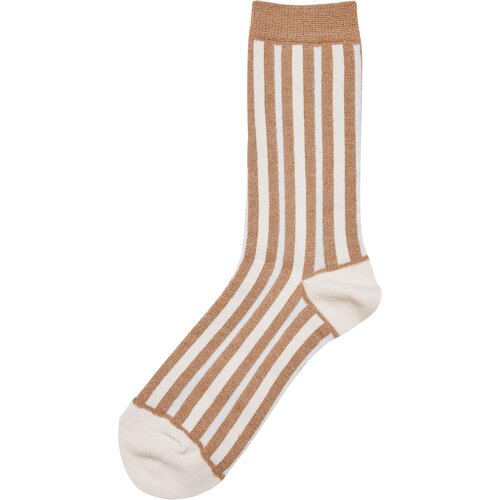 Urban Classics Metallic Effect Stripe Socks 3-Pack black/whitesand/white 47-50