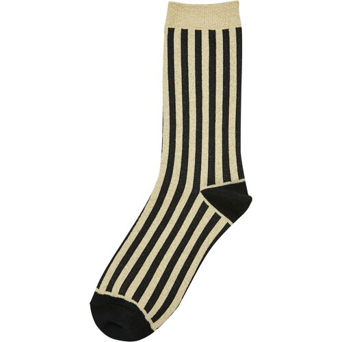 Urban Classics Metallic Effect Stripe Socks 3-Pack black/whitesand/white 47-50