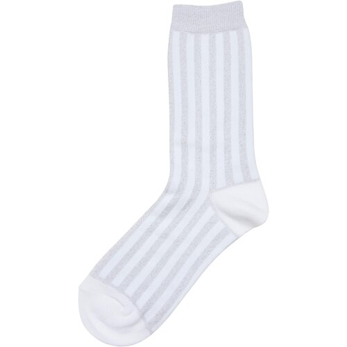 Urban Classics Metallic Effect Stripe Socks 3-Pack black/whitesand/white 47-50