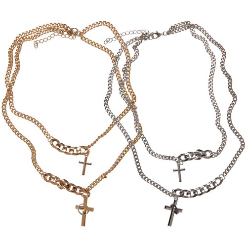 Urban Classics Various Chain Cross Necklace