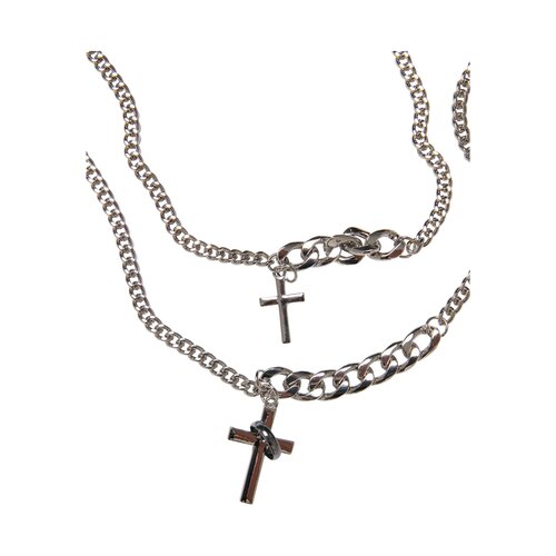 Urban Classics Various Chain Cross Necklace silver one size