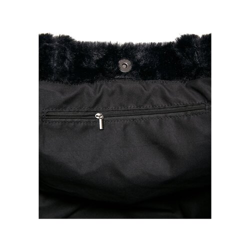 Urban Classics Fake Fur Tote Bag black one size