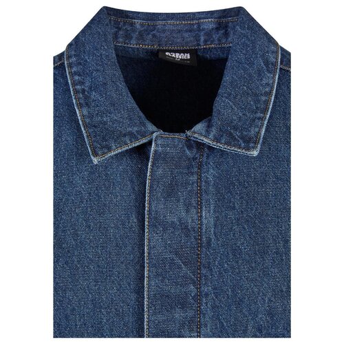 Urban Classics Oversized Denim Pocket Shirt mid indigo washed 3XL