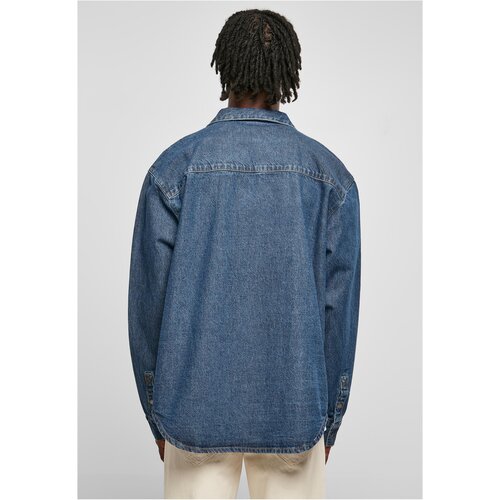 Urban Classics Oversized Denim Pocket Shirt mid indigo washed L