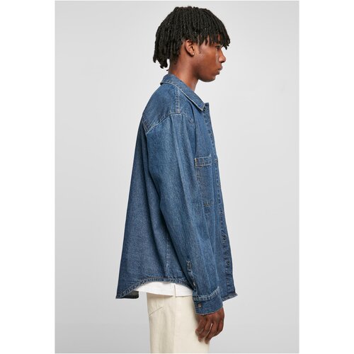 Urban Classics Oversized Denim Pocket Shirt mid indigo washed L