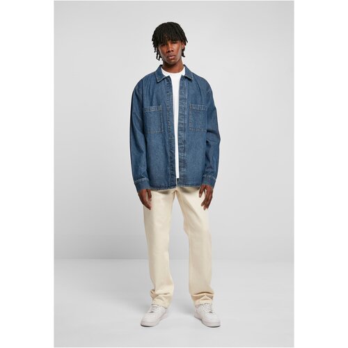 Urban Classics Oversized Denim Pocket Shirt mid indigo washed L