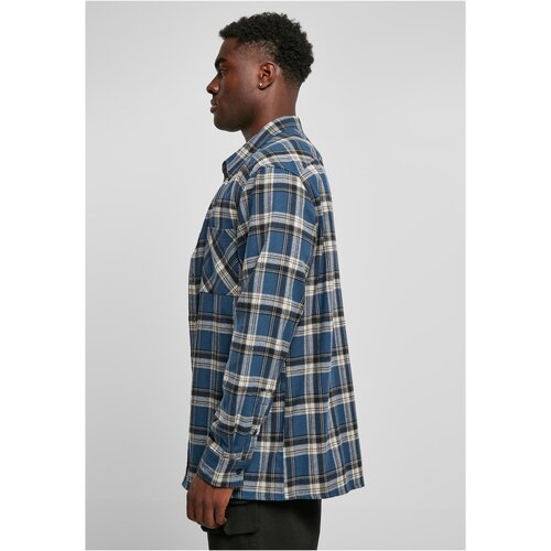 Urban Classics Lake Check Shirt darkblue/whitesand S