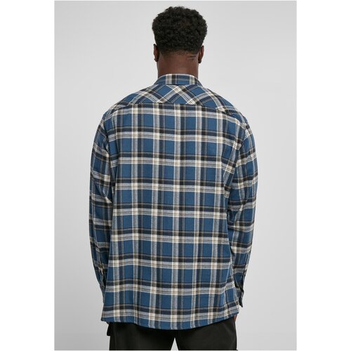 Urban Classics Lake Check Shirt darkblue/whitesand S