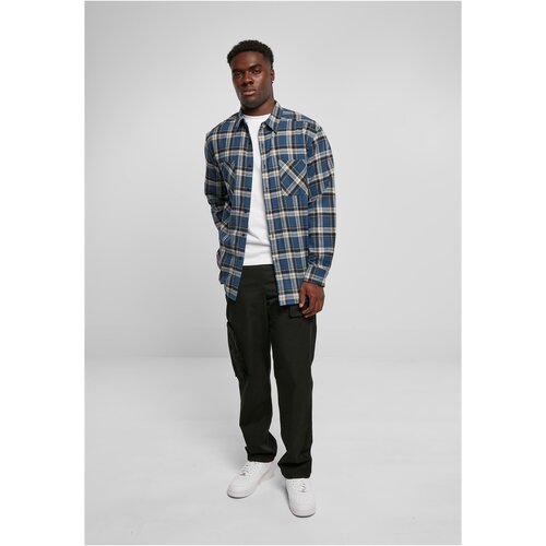 Urban Classics Lake Check Shirt darkblue/whitesand S