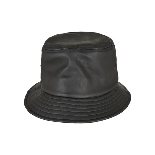 Yupoong Imitation Leather Bucket Hat black one size