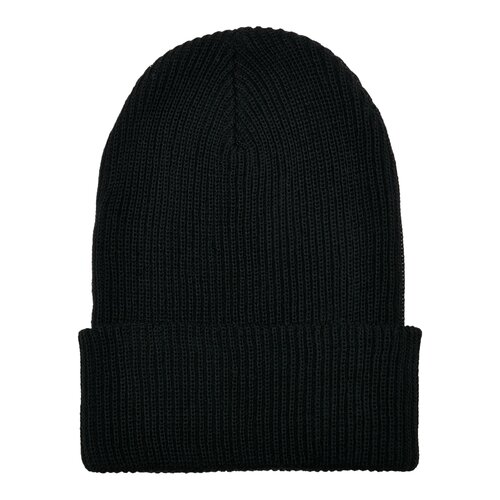 Yupoong Recycled Yarn Ribbed Knit Beanie black one size