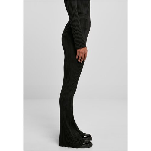 Urban Classics Ladies Flared Rib Knit Leggings black 3XL