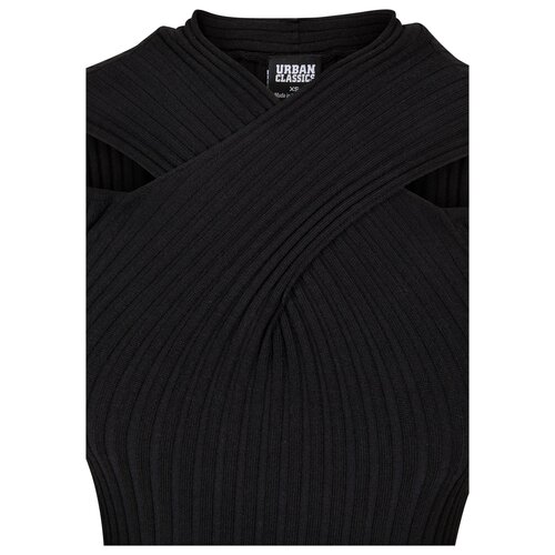 Urban Classics Ladies Crossed Rib Knit Dress black 3XL