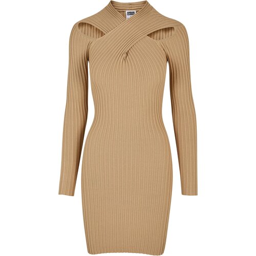 Urban Classics Ladies Crossed Rib Knit Dress unionbeige XL