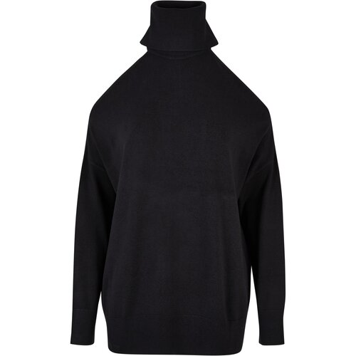 Urban Classics Ladies Cold Shoulder Turtelneck Sweater black 4XL