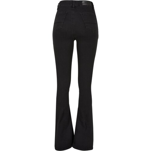 Urban Classics Ladies Super Stretch Bootcut Denim Pants black stone washed 26