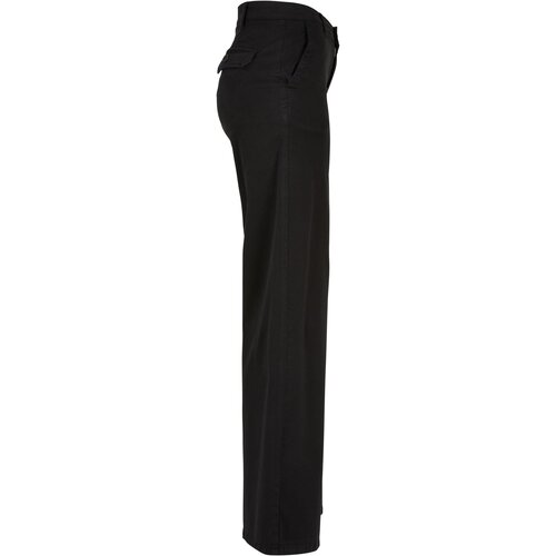 Urban Classics Ladies High Waist Wide Leg Chino Pants black 26