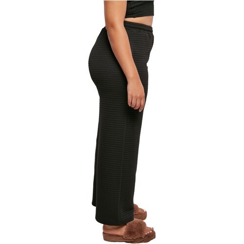 Urban Classics Ladies Quilte Wide Leg Sweat Pants black 3XL