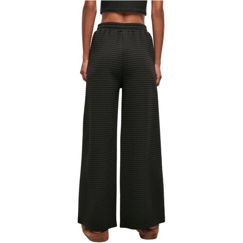 Urban Classics Ladies Quilte Wide Leg Sweat Pants black S