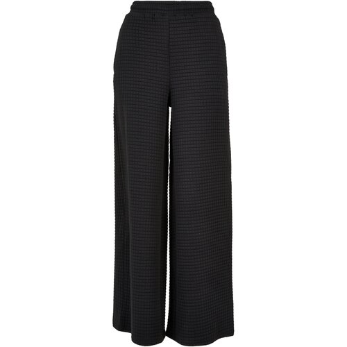 Urban Classics Ladies Quilte Wide Leg Sweat Pants black S