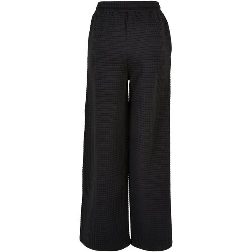 Urban Classics Ladies Quilte Wide Leg Sweat Pants black S