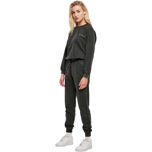 Urban Classics Ladies Small Embroidery Long Sleeve Terry Jumpsuit black L