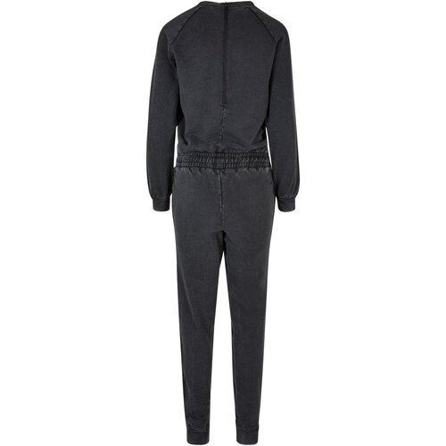 Urban Classics Ladies Small Embroidery Long Sleeve Terry Jumpsuit black L