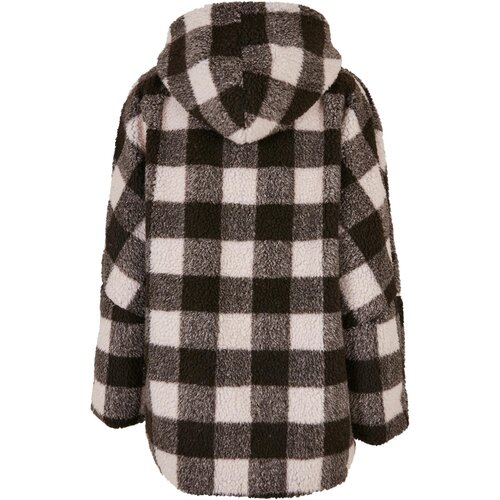 Urban Classics Ladies Hooded Oversized Check Sherpa Jacket pink/brown S