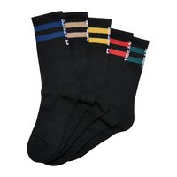 Urban Classics Logo Socks 5-Pack black 39-42