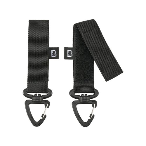 Brandit Belt and Molle Loop Carabiner 2 Pack black one size