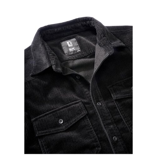 Brandit Corduroy Classic Shirt Long Sleeve black 3XL